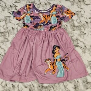 Princess Jasmine Inspired Milk Silk Dress Girls Size 8/9 Purple